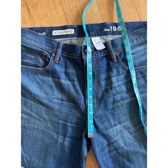 NWT Gap 1969 Mens Dark Blue Jeans Size 36X32 Standard - Picture 4 of 7